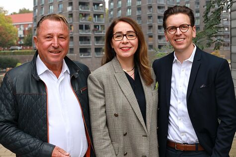 Präsidium der HFH mit Geschäftsführer, Kanzlerin und Präsident.