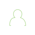 Grünes Strichsymbol als Platzhalter für Avatare