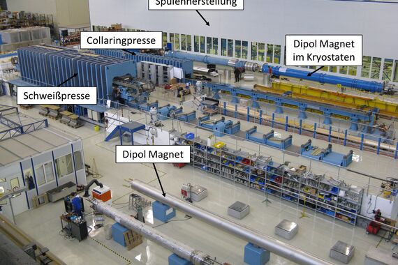 Blick ins CERN - Magnetherstellung