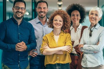 vielfältiges Arbeitsteam