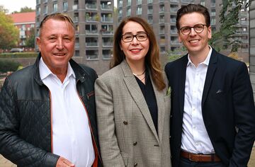 Präsidium der HFH mit Geschäftsführer, Kanzlerin und Präsident.