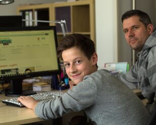Vincent beim Boys`Day an der HFH