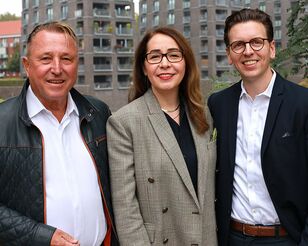 Präsidium der HFH mit Geschäftsführer, Kanzlerin und Präsident.