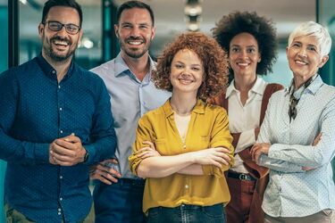vielfältiges Arbeitsteam