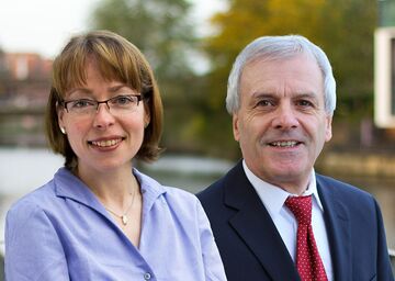Portraits von Ulrike Olschewski und Wolfgang Becker nebeneinander