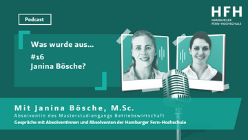 Titelfolie Podcast Alumni, Folge 16, Was wurde aus Janina Bösche? ""