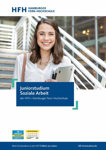 Titelbild des Folders Juniorstudium Soziale Arbeit der HFH