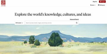 Screenshot von der Webseite von JSTOR.