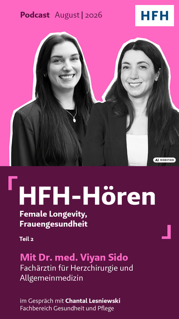 Cover Podcast HFH Hören "Female Longevity, Frauengesundheit, Teil 2"