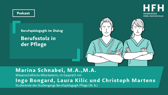Titelbild Podcast Berufspädagogik im Dialog - Berufsstolz in der Pflege